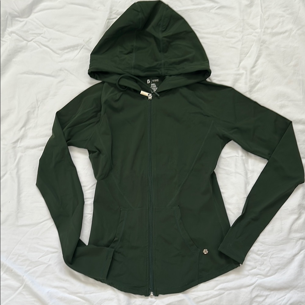 Dark Green Women's Hooded Jacket